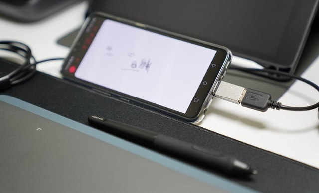 tablette xp-pen deco 01 v2 se connecter avec un téléphone samsung